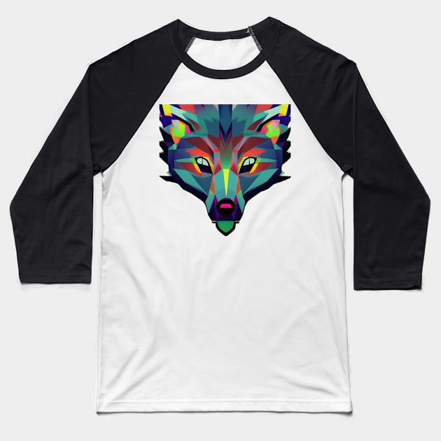 wolf Baseball T-Shirt by mdr design